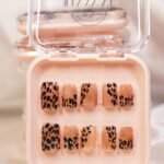 Golden Leopard Nails