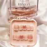 Blush Bow Nails