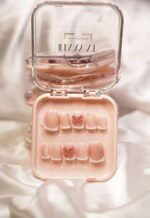 Blush Bow Nails